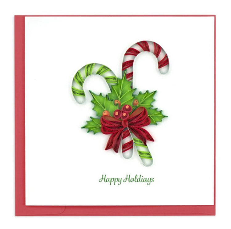 Candy Cane Quilling Card