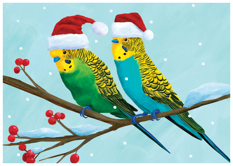 Budgie Buddies Holiday Card