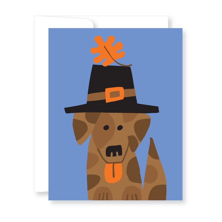 Pilgrim Pup Thanksgiving Card