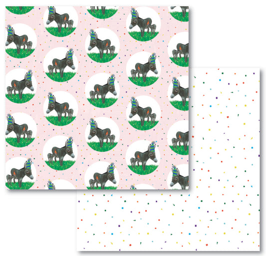 Donkey and Confetti Reversible Eco-Wrap