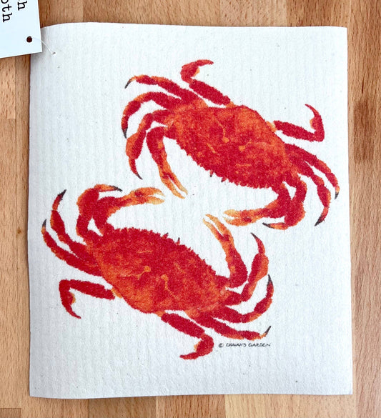 Crabs Swedish Dishcloth