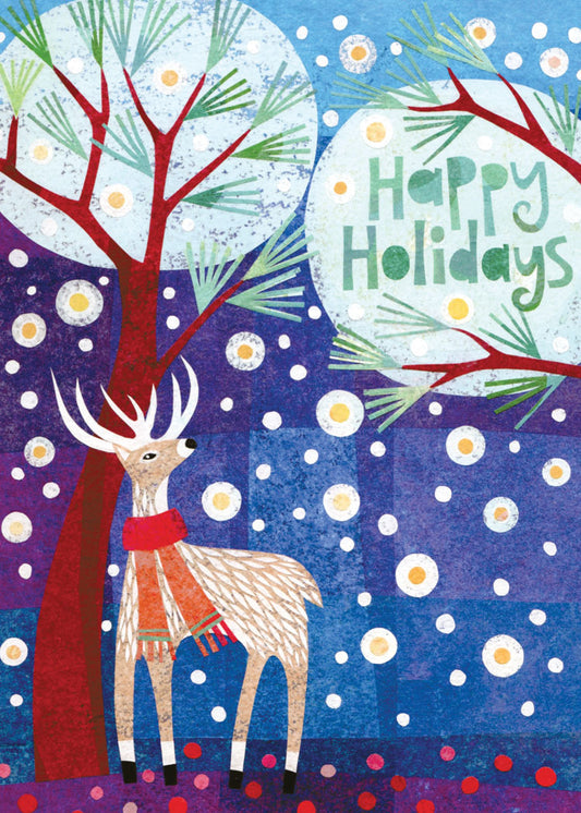 Happy Holiday Buck Holiday Card