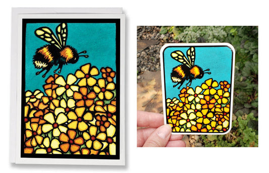 Bumblebee Card and Vinyl Sticker
