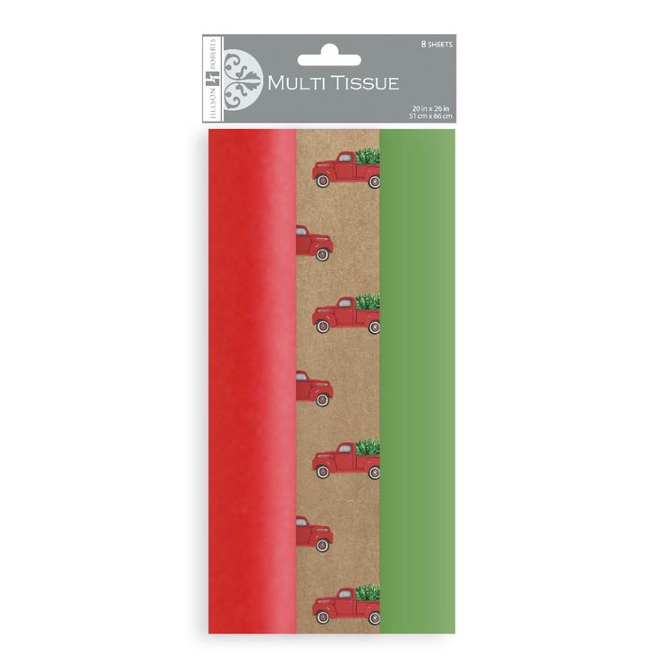 Red Truck Holiday Tissue Paper Trio