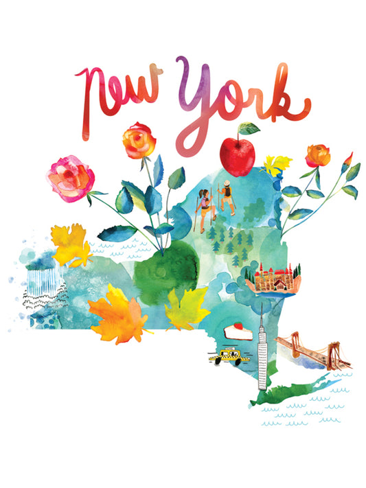 Watercolor USA: New York Card