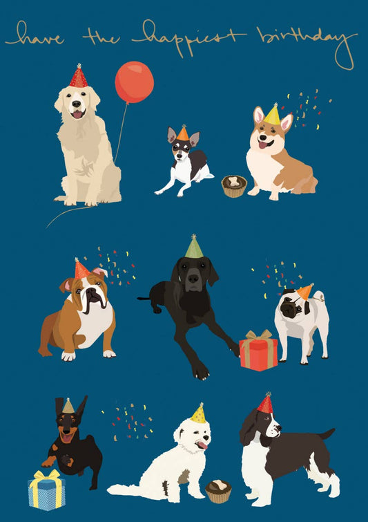 Nine Dogs Caipirissima Birthday Card