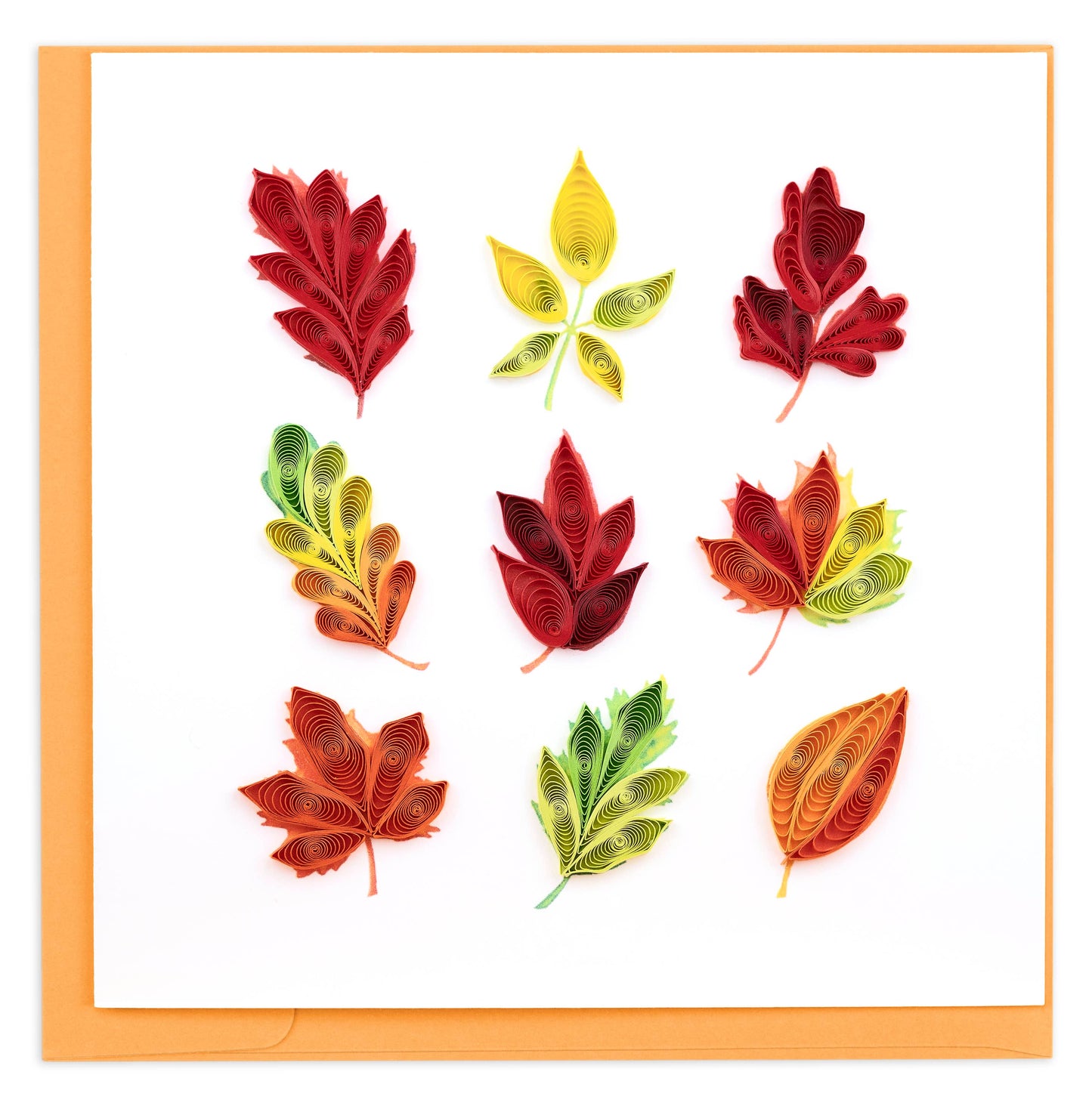 Fall Foliage Leaves Quilled Card