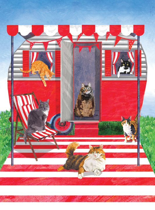 Cat Caravan Card